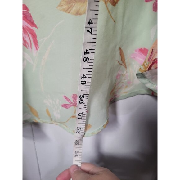 Lily Rose Women's LG Mint Green Floral Smocked High Low Dress Fairy Easter - Picture 6 of 9